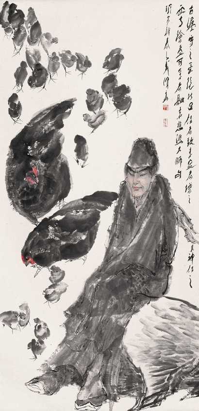 王子武 人物 立轴